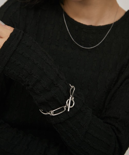 Aunt Marie's（アントマリーズ）の「ヘンケイチェーンブレスレット/ステンレススチール（ブレスレット・レディース・シルバー/ゴールド・FREE）」の6枚目の写真