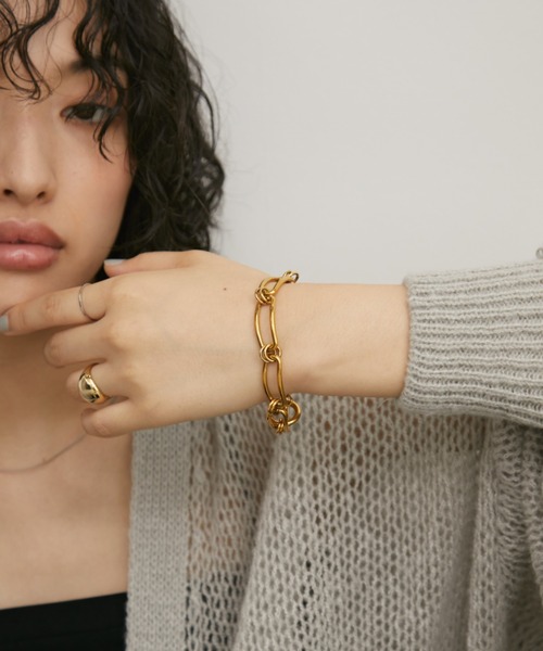 Aunt Marie's（アントマリーズ）の「ヘンケイチェーンブレスレット/ステンレススチール（ブレスレット・レディース・シルバー/ゴールド・FREE）」の9枚目の写真