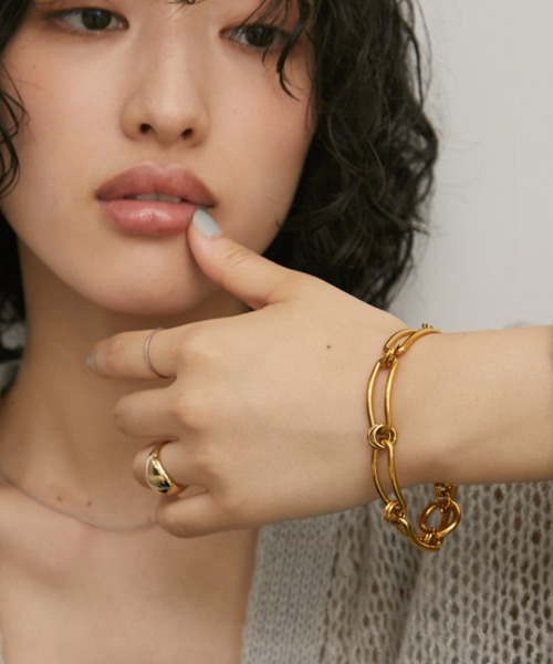 Aunt Marie's（アントマリーズ）の「ヘンケイチェーンブレスレット/ステンレススチール（ブレスレット・レディース・シルバー/ゴールド・FREE）」の12枚目の写真