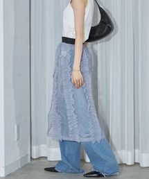 センタージップチュールレイヤードスカート