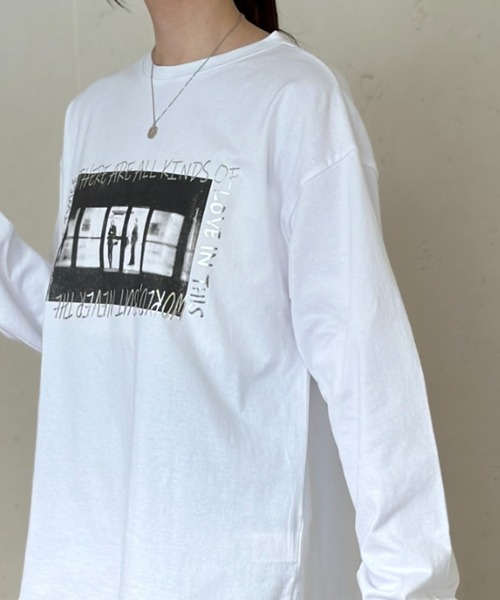 セール】オーバーサイズフォト＋箔ロゴロンT（Tシャツ