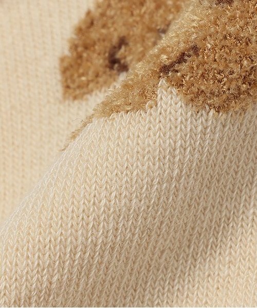 LOVETOXIC(ラブトキシック)の「ワンチャン柄クルーソックス(ソックス/靴下・キッズ・ベージュ/オフホワイト/ブラック・FREE)」の6枚目の写真