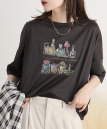 Anna Nicola 香水瓶刺繍Ｔシャツ