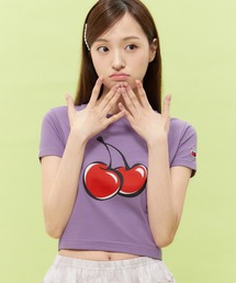 KIRSH | 【Big Cherry Tokyo Collection】KIRSH SIGNATURE BIG CHERRY CROP T-SHIRT キルシー ビックチェリー クロップ Tシャツ【S】(Tシャツ/カットソー)