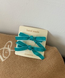 Nia | Nia(ニア)/【フレンチガーリーな雰囲気に】2set ベロアリボンヘアピン(ヘアピン)