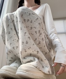 SHEPP | 小花 フラワープリントスウェットリラックスパンツ(スウェットパンツ)