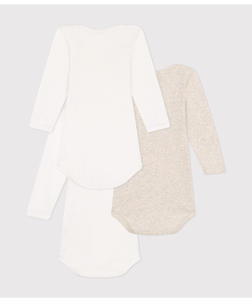 PETIT BATEAU（プチバトー）の「長袖ボディ３枚組（ロンパース・キッズ・その他1・18MONTH/12MONTH/24MONTH/6MONTH）」の2枚目の写真