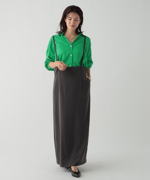 Elura（エルーラ）の「ダブルクロスサスツキスカート/139364（スカート・レディース・ネイビー/チャコールグレー・FREE(S)/FREE）」の11枚目の写真