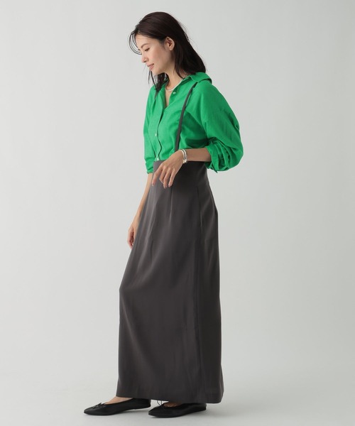 Elura（エルーラ）の「ダブルクロスサスツキスカート/139364（スカート・レディース・ネイビー/チャコールグレー・FREE(S)/FREE）」の10枚目の写真