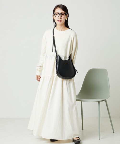 FREAK'S STORE（フリークスストア）の「限定展開　ピグメント加工 ティアード 切り替え ワンピース（ワンピース・レディース・オレンジ/ベージュ/ブラック/ナチュラル/ブルー・SMALL/MEDIUM）」の19枚目の写真