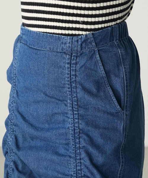 BONLECILL（ボンルシール）の「ドロストダブルリボンデニムスカート（デニムスカート・レディース・ブルー/ブラック/ネイビー・L/S/M）」の22枚目の写真