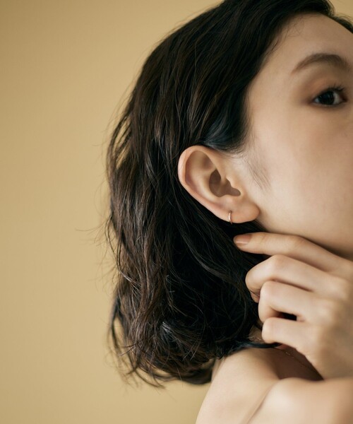 ete bijoux（エテビジュー）の「[トーン] K18RBG フープ ピアス スキニー S（ピアス（両耳用）・レディース・ゴールド系その他・FREE）」の6枚目の写真