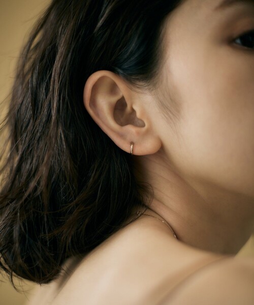 【ete bijoux K18RBG フープピアス スキニー S】 ete bijoux（エテビジュー）の「[トーン] K18RBG フープ ピアス