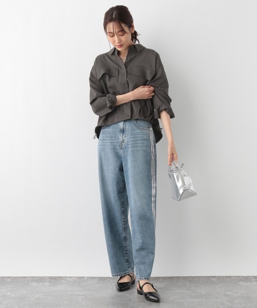 GLOBAL WORK(グローバルワーク)の「イージーケアクロップドシャツ/142265(シャツ/ブラウス・レディース・スミクロ/マスタード/アイボリー・FREE)」の17枚目の写真