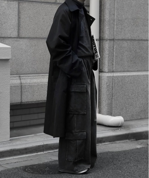 BLAYMORE（ブレイモア）の「【BLAYMORE】 Washed Denim Cargo Pants（カーゴパンツ・メンズ・ブルー/グレー・MEDIUM/SMALL）」の5枚目の写真