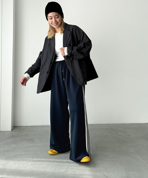 CANAL JEAN(キャナルジーン)の「El mar ワイドレッグトラックパンツ(その他パンツ・レディース・ネイビー/ブラウン・ONE SIZE)」の5枚目の写真