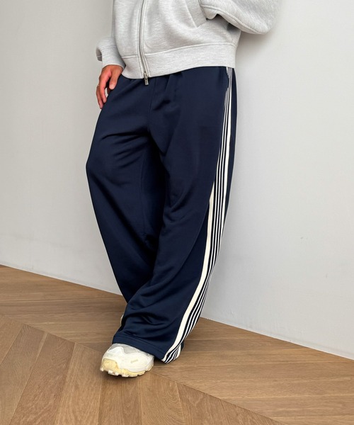 CANAL JEAN(キャナルジーン)の「El mar ワイドレッグトラックパンツ(その他パンツ・レディース・ネイビー/ブラウン・ONE SIZE)」の11枚目の写真