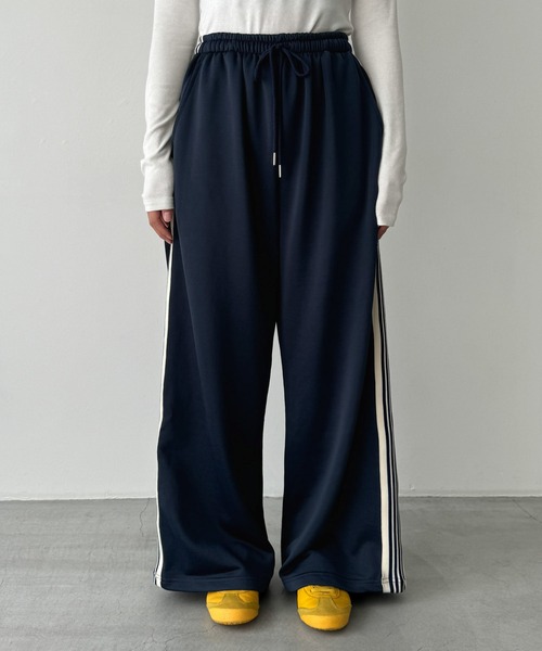 CANAL JEAN(キャナルジーン)の「El mar ワイドレッグトラックパンツ(その他パンツ・レディース・ネイビー/ブラウン・ONE SIZE)」の14枚目の写真