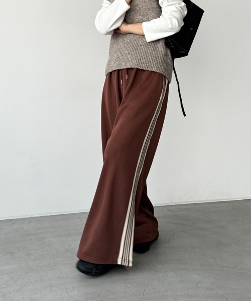 CANAL JEAN(キャナルジーン)の「El mar ワイドレッグトラックパンツ(その他パンツ・レディース・ネイビー/ブラウン・ONE SIZE)」の22枚目の写真