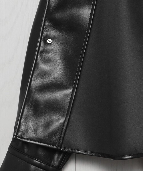 H BEAUTY&YOUTH ブラックレザーシャツジャケット セール】 シープ レザー シャツ ジャケット （シャツ・ブラウス