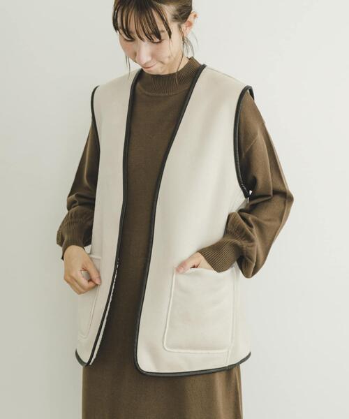セール】リバーシブルムートンボアベスト（その他アウター）｜ITEMS