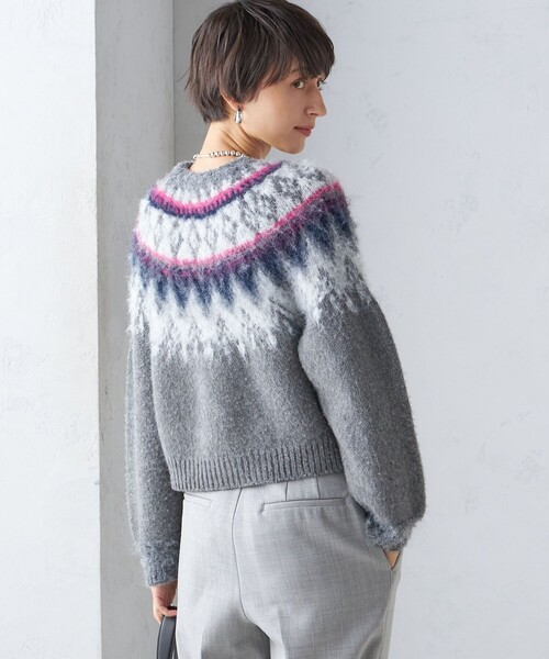 【シップス　ウィメン】〈手洗い可能〉ヘアリー ノルディック プルオーバー セール 30%OFF】〈手洗い可能〉ヘアリー ノルディック プル