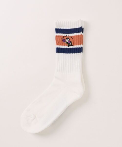 FRUIT OF THE LOOM(フルーツオブザルーム)の「ハオチー3匹のパンダ socks / OB1コラボ / シンプルリブソックス / 刺繍(ソックス/靴下・レディース・レッド/ブルー/オレンジ・23cm~25cm)」の3枚目の写真