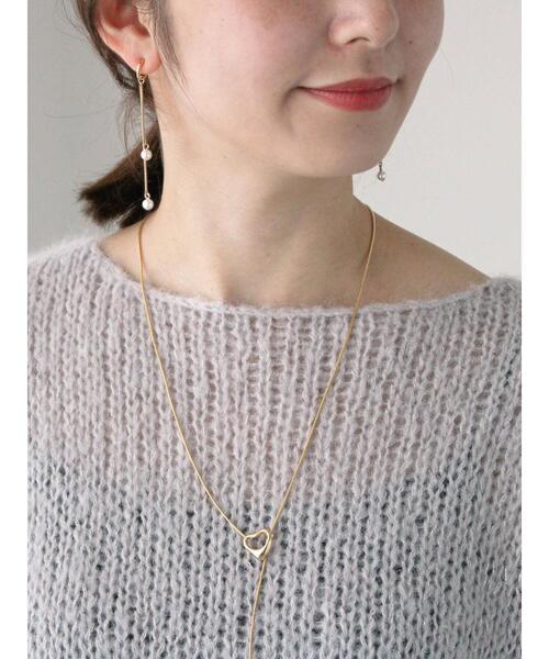 Te chichi TERRASSE（テチチテラス）の「モヘヤライクシアーラメニット（ニット/セーター・レディース・グレー/オフホワイト/ミント・F）」の14枚目の写真