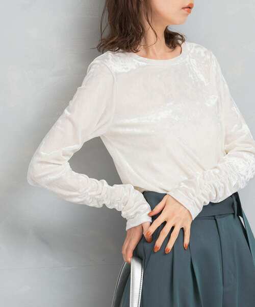 【セール】『WEB限定』クラッシュベロアシャーリングカットソー（Tシャツ/カットソー）｜URBAN RESEARCH ROSSO WOMEN（アーバンリサーチ ロッソ）