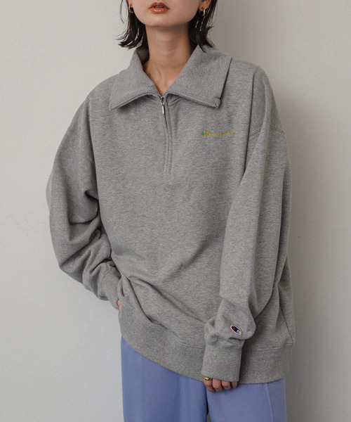 M470 別注　champion × SENSE OF PLACE ハーフジップ 別注』Champion×SENSE OF PLACE ハーフジップトップ[AW44-21S001