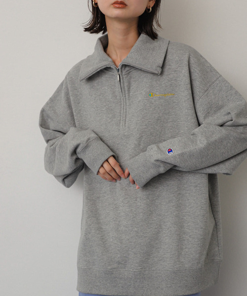 セール】『別注』Champion×SENSE OF PLACE ルーズジップトップ