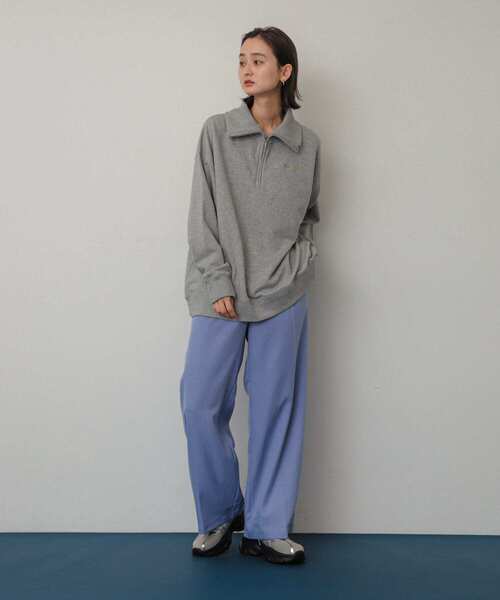 Champion（チャンピオン）の「『別注』Champion×SENSE OF PLACE 　ルーズジップトップ（スウェット・レディース・オートミール/ネイビー/グレー・ONE）」の13枚目の写真