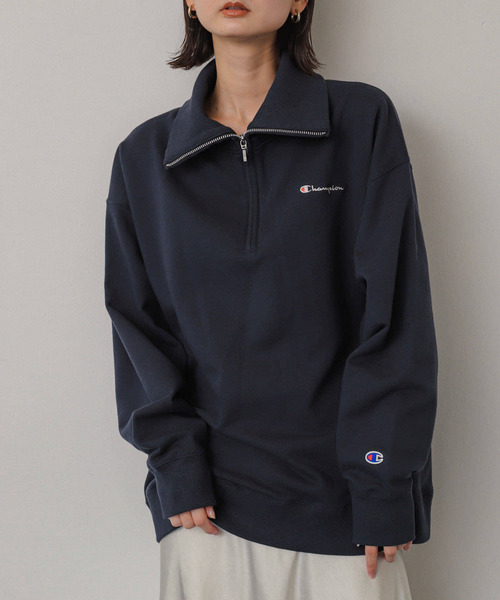 M470 別注　champion × SENSE OF PLACE ハーフジップ セール】『別注』Champion×SENSE OF PLACE ハーフジップトップ