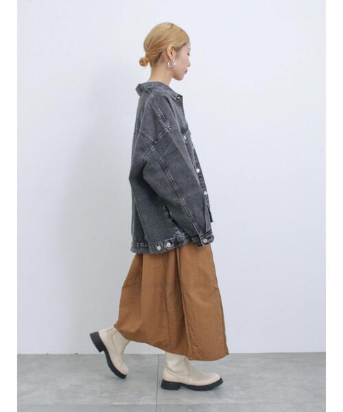 Samansa Mos2 blue（サマンサモスモスブルー）の「【ふっくらクッション】厚底ニットブーツ（ブーツ・レディース・ライトベージュ/ブラック・M/L）」の15枚目の写真