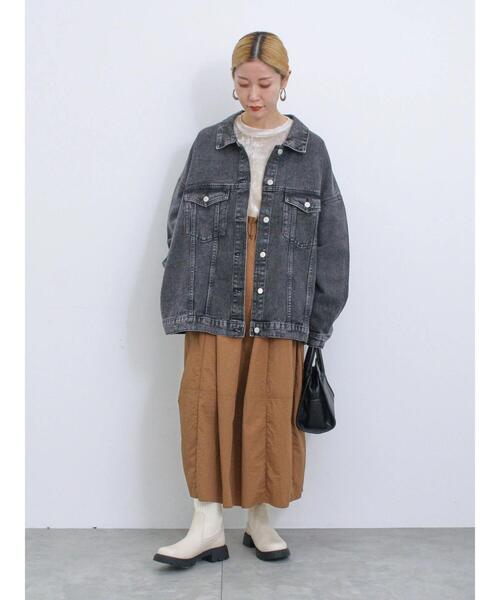 Samansa Mos2 blue（サマンサモスモスブルー）の「【ふっくらクッション】厚底ニットブーツ（ブーツ・レディース・ライトベージュ/ブラック・M/L）」の16枚目の写真