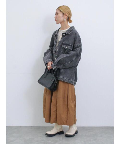 Samansa Mos2 blue（サマンサモスモスブルー）の「【ふっくらクッション】厚底ニットブーツ（ブーツ・レディース・ライトベージュ/ブラック・M/L）」の17枚目の写真