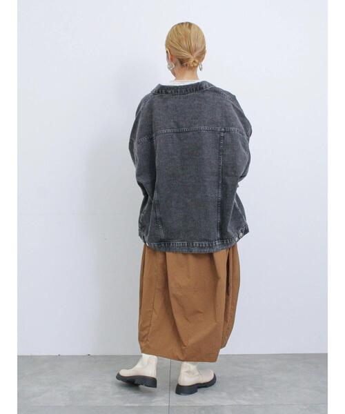 Samansa Mos2 blue（サマンサモスモスブルー）の「【ふっくらクッション】厚底ニットブーツ（ブーツ・レディース・ライトベージュ/ブラック・M/L）」の18枚目の写真