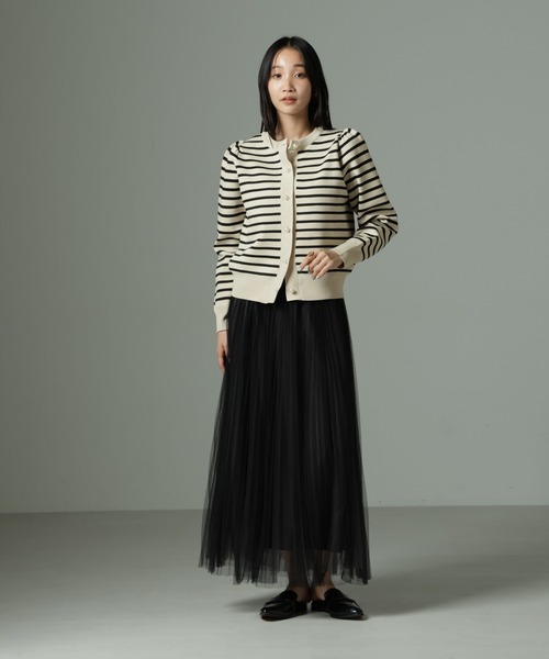 NANO universe（ナノユニバース）の「【WEB限定】ライトスポンディッシュパールボタンカーディガン（カーディガン/ボレロ・レディース・ベージュ/ネイビー/その他1/ブラック/ホワイト・FREE）」の10枚目の写真