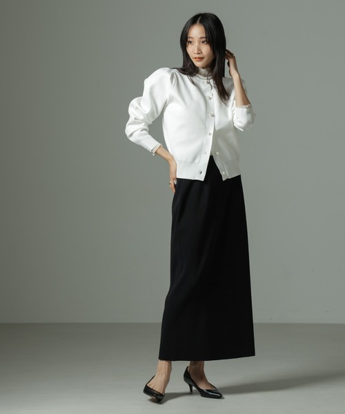 NANO universe（ナノユニバース）の「【WEB限定】ライトスポンディッシュパールボタンカーディガン（カーディガン/ボレロ・レディース・ベージュ/ネイビー/その他1/ブラック/ホワイト・FREE）」の18枚目の写真