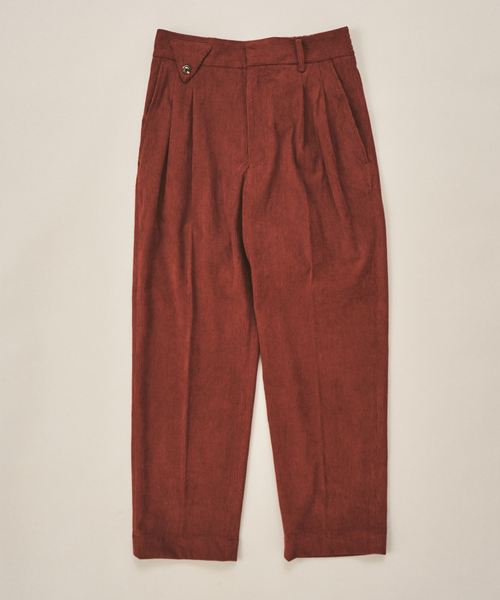 【セール】コーデュロイ 2タックワイドパンツ（スラックス）｜417 EDIFICE（フォーワンセブンエディフィス）