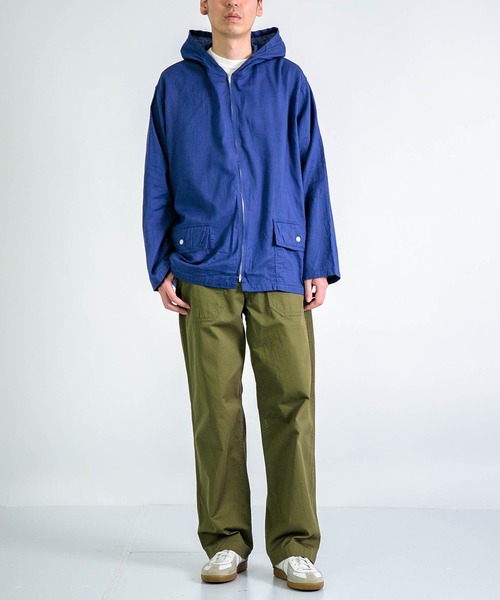 SPELLBOUND（スペルバウンド）の「[SPELLBOUND / スペルバウンド] C/Lウルトラワッシャー フードシャツ（シャツ/ブラウス・メンズ・ブルー/イエロー・2/3）」の7枚目の写真