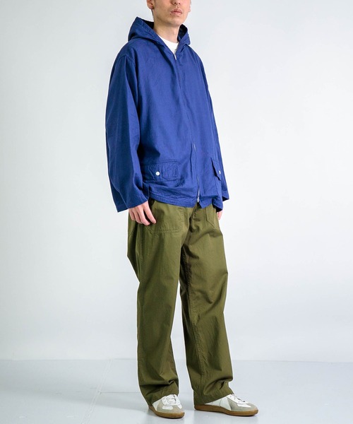 SPELLBOUND（スペルバウンド）の「[SPELLBOUND / スペルバウンド] C/Lウルトラワッシャー フードシャツ（シャツ/ブラウス・メンズ・ブルー/イエロー・2/3）」の8枚目の写真