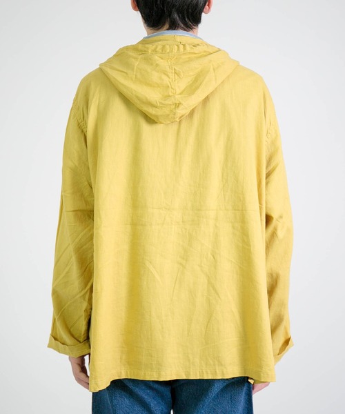 SPELLBOUND（スペルバウンド）の「[SPELLBOUND / スペルバウンド] C/Lウルトラワッシャー フードシャツ（シャツ/ブラウス・メンズ・ブルー/イエロー・2/3）」の11枚目の写真