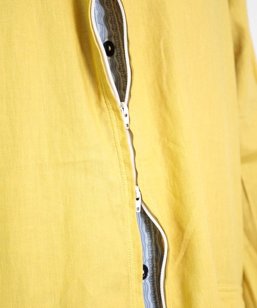 SPELLBOUND（スペルバウンド）の「[SPELLBOUND / スペルバウンド] C/Lウルトラワッシャー フードシャツ（シャツ/ブラウス・メンズ・ブルー/イエロー・2/3）」の13枚目の写真