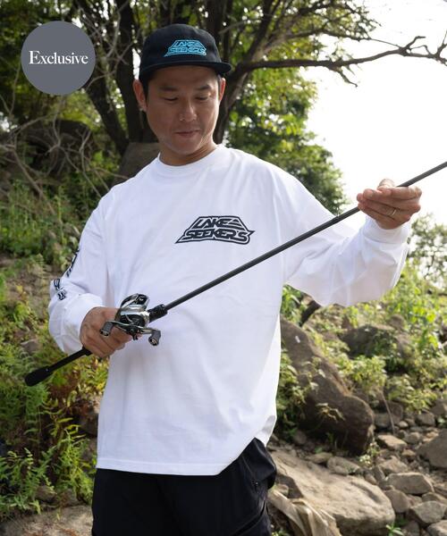 セール】『別注』TASF×LAKE SEEKERS 袖プリントロングスリーブTシャツ