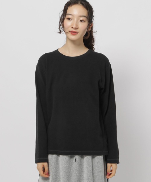 niko and...（ニコアンド）の「コットンストレッチベーシックTシャツ（Tシャツ/カットソー・レディース・ホワイト/ナチュラル/ブラック/グレー・LARGE/MEDIUM）」の2枚目の写真