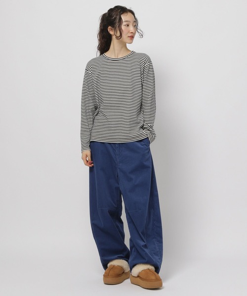 niko and...（ニコアンド）の「コットンストレッチベーシックTシャツ（Tシャツ/カットソー・レディース・ホワイト/ナチュラル/ブラック/グレー・LARGE/MEDIUM）」の9枚目の写真