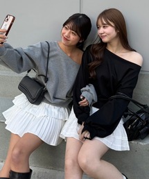 continuer de NICE CLAUP | 【ZOZO限定/インフルエンサー企画】ワンショルトップス(スウェット)