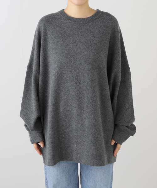 FRAMeWORK(フレームワーク)の「EXTREME CASHMERE X/エクストリームカシミヤ SWEAT(ニット/セーター・レディース・チャコールグレー・FREE)」の1枚目の写真