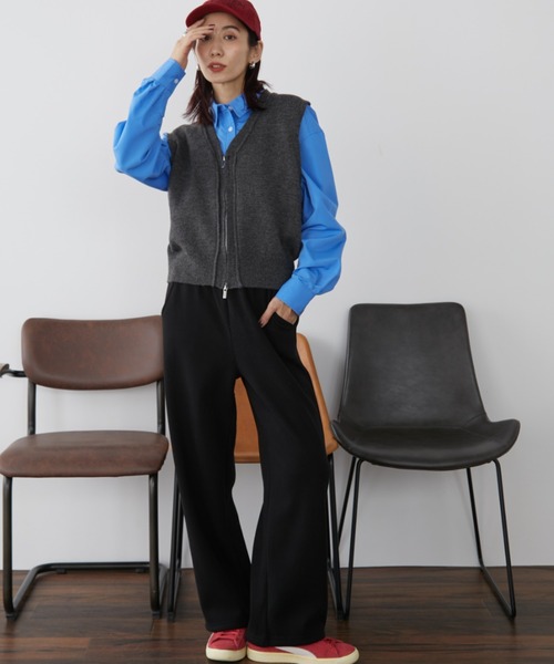 Auntie Rosa Holiday(アンティローザホリデー)の「フリース裏起毛ワイドパンツ / サイズ展開あり(スウェットパンツ・レディース・アイボリー/ブラック/グレー・SMALL/MEDIUM)」の10枚目の写真